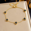 316L Stainless Steel Golden Heart Geometry Zircon Minimalist Series Bracelet Lady Wrist Chain Jewelry - Image 44