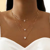Zircon Pendant Necklace For Women Multilayer Chain Choker Female Party Shiny Jewelry Gift - Image 1