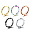 5pc 6/8/10mm Nose Ring Hinged Clicker Segment Nose Rings Helix Cartilage Septum Hoop Stainless Steel Seamless Earrings - Image 13