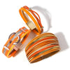Chunky Orange Leather Bracelet for Women Geometric Heart Stars Braided Cuff Bangle Bracelets Jewelry Gifts - Image 2