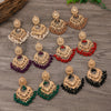 Retro Bohemian ethnic style earrings, exaggerated temperament, hollowed out love earrings, long bell, Indian accessories - Image 1