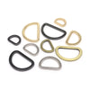 Metal Half Round Shape 16/19/25/32/38mm Handbag Bag Purse Strap Belt Dog Collar Chain Web Flat O Dee D Ring Buckle - Image 3