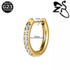 ZS Titanium 1 PC 18G Hoop Earrings Women Men Zircon Round Earrings D Shape 3 Colors Helix Cartilage Piercings Jewelry - Image 10