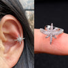 Adjustable Ear Cuff No Piercing with Cubic Zirconia Butterfly and Flower Designs - Image 57