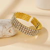 Classic Multilayer Shiny Crystal Rhinestone Cuff Bracelets Bangles Women Wristband Gold Silver Color Wedding Bracelet Jewelry - Image 10