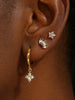 Star Flower and Bow Hoop Earring Set with Crystal Accents in Gold-Tone or Silver-Tone - Image 23