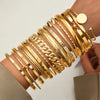 15pcs/set Punk Simple Multilayer Bracelets for Women Elegant Delicate Twist Sparkling Adjustable Bangles Jewelry Couples Gifts - Image 7