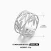 Hollow Heart Open Ring in Stainless Steel Adjustable - Image 29