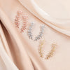 Sexy Mature Diamond Flower Stud Earrings Cubic Zirconia Inlaid for Daily Travel Parties And Banquets - Image 1