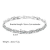 Zircon Leaf Bracelets for Women Sliver Color Crystal Men Bangles Heart Zircon Girls Party Jewelry - Image 6