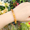 1 PC Citrine Stone Bracelet Unisex Handmade Jewelry 6mm - Image 3