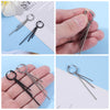 Zemo 1 PC Punk Stainless Steel Clip-on Earrings Long Tassel Pendant Earring Taper Cross Feather No-Pierced Fake Piercing 12/14MM - Image 5