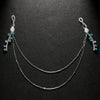 Stonefans Sexy Non Piercing Rhinestone Nipple Bra Chain for Women Crystal Blue Chest Nipple Jewelry Body Chain Accessories Gift