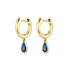 Crmya Gold Plated Drop Hoop Earrings For Women Piercing Purple CZ Zircon Women's Dangle Earrings Jewelry - Image 15