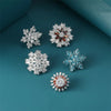 Zircon Snow Brooch Women's Small Pin Rhinestone Jewelry - Image 3
