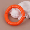 Colorful Acrylic Tube Bead Bangle with Elastic Fit - Image 12