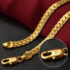 Silver 5MM Gold Full Sideways Chain Necklace For Woman Men Wedding Engagement Jewelry - Image 2