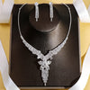 Stonefans Luxury Flower Bridal Jewelry Sets Women Accessories Tassel Rhinestone Necklace Earrings Sets Wedding Jewelry