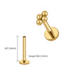Titanium 16G Mini 4 Bead Cluster Labret Lip Ring Tragus Cartilage Helix Conch Earring Stud Nose Piercing - Image 19