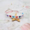 Adjustable Multicolor Heart Bead Bracelet with Woven Pattern - Image 84