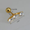 1PC Curved Cz Cartilage Stud Moon Leaf Helix Rook Conch Screw Back Earring Stainless Steel Ear Piercing Jewelry - Image 10