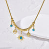Colorful Artificial Crystal Jewelry Set with Flower Heart and Sun Motifs - Image 13