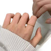 Stainless Steel Ring Set for Women Finger Accessory Jewelry Classic Wedding Engagement Gift - Image 5