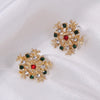Dainty Crystal Xmas Snowflake Stud Earrings for Women Jewelry Shine Christmas Tree Bell Star Pierced Dangle Year Gift - Image 7