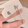 Letter D Asymmetric Long Tassel Zircon Earrings For Women Korean Sparkling Earrings Jewelry Party Gifts - Image 15