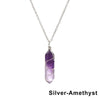 1Pc Hexagonal Cylindrical Crystal Necklace Wire Wrap Stone Pendant Stone Amethyst Necklace Valentine's Day Gift - Image 11