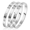 Stainless Steel Enamel Bangle in 4 mm or 6 mm Width - Image 8