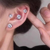 Punk Style Round Zircon Magnet Earrings Crystal Strong Magnetic Ear Stud Clip Earrings for Men Women Non Piercing Jewelry Gift - Image 5