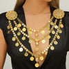 Kurdish Body Jewelry Arabic Gold Color Metal Coin Chain Tassel Bib Necklace Women's Party Wedding Clothing Accessory - Image 10