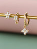Star Flower and Bow Hoop Earring Set with Crystal Accents in Gold-Tone or Silver-Tone - Image 24