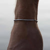White Golden Men's Stainless Steel Accessories 1.5MM Box Chain Square Pendant Bracelet in Gift Jewelry - Image 4