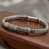 Braided Keel Chain Bracelet for Men Vintage Link Bracelets Hip Hop Male Jewelry Gift for Boyfriend - Image 1