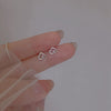 Tiny Minimalist Silver Plated Korean Mini Small Flower Stud Earrings for Women Teens Temperament Daily Wear Ear Piercing Jewelry - Image 35