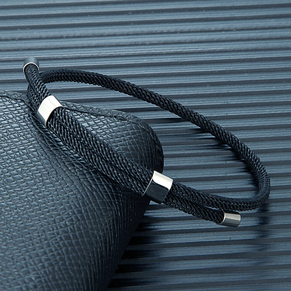 Simple Style Men Women Bracelet 3mm Durable Marine Rope With Polished Steel Closure Jewelry Summer Beach Gifts - Image 1