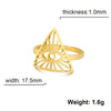 Hollow Open Ring for Men Women Stainless Steel Adjustable Rings Jewelry Friend Lover Gift - Image 17