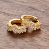 2PCS Stainless Steel Irregular CZ Zircon Hoop Earrings For Women 9mm Circle Round Small Huggie Cartilage Piercing Jewelry - Image 3