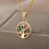 Tree of Life Pendant Necklace with Stainless Steel Chain - Image 1