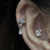 1pcs Quality Shiny Cross Zircon 316L Stainless Steel Ear Bone Nail Y2K Style Silver Color Earring for Women Cochlear Accessories - Image 5