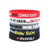 1 Pack Motivational Wristbands for Men, Women Teens, Silicone Bracelets with Inspirational Quotes,Men's Unisex Adult Design - Image 7