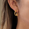 Stainless Steel Spiral Hoop Earrings Unusual Anti Allergic Metal Gold Color Jewelry Party Gift - Image 5