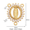 Shell Gold Inlaid Zirconia Charm Geometry Pendant,Holy Religious Jesus Virgin Mary Jewelry Necklace Accessories Supplies - Image 2