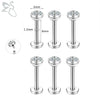 ZS 6-13PCS/LOT 16G Stainless Steel Lip Labret Piercing Set Crystal Monroe Lip Stud Ear Tragus Helix Cartilage Piercing 6/8/10mm - Image 15