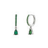 Multicolor Zircon Water Drop Small Hoop Earrings for Women Stainless Steel Pendant Piercing Earrings - Image 9