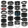 Hip Hop Rock PU Leather Bracelet Men and Women Punk Spikes Rivets Skull Heart Cross Creative Party Bracelet Jewelry Accessories - Image 1