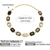 Chunky CZ Necklaces Bracelets Big Square Multi Color Zircon Necklace Bracelet Gold Plated Stainless Steel Statement Jewelry - Image 19