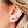 Silver Needle Colorful Gemstone Earrings for Women Water Drop Pendant Stud Earrings Wedding Jewelry Gifts - Image 3